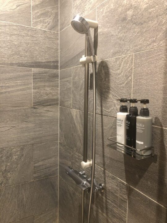 シャワールームにはシャンプー・コンディショナー・ボディソープがあります